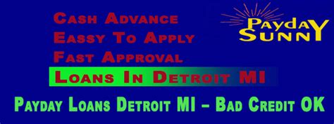 Payday Loans Detroit Michigan